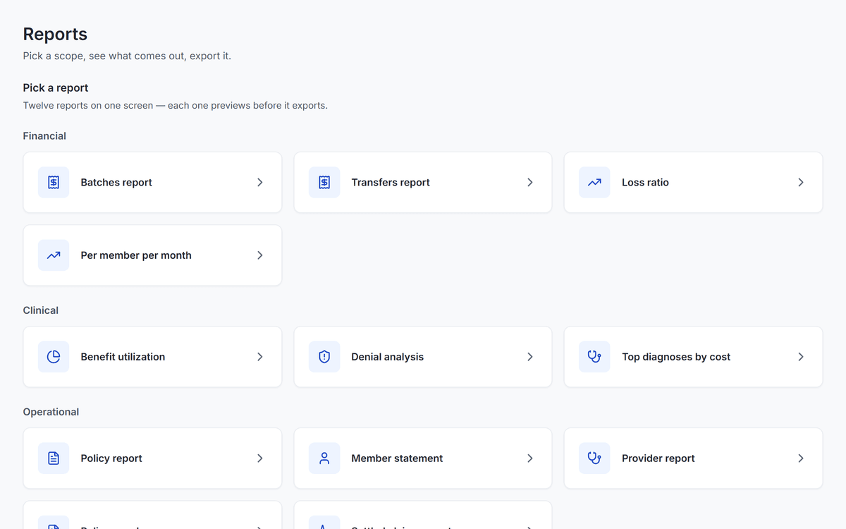 The report library: from loss ratio to settlement statements